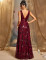 E549  Maroon Lynette Dress