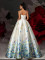 E568 White Floral Ballgown 