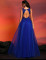 E387 Royal Blue Open Back Gown