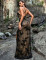 E023 Black Sequin Cami Dress