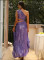 E066 Purple Cut Out Dress