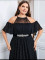 P072 Petru Mesh Cold Shoulder Dress