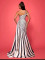 E383 Striped Slimfit Elegant Dress
