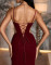 E390 Jessica Red Cut Out Dress