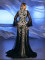P211  Black and Beide Floral Gown
