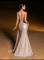 E584 Golden Pearl Beaded Gown