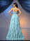 E699  Frilly Light Blue Dress