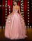 E706 Pink Floral Ballgown
