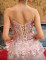 E704  Pink Lace Frilled Ballgown