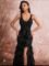 E707  Black Lace Mermaid Dress