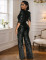 PS022 Black Jumpsuit with Sleeves