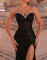 E767 Full Sequins Strapless Gown