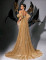 E773 Gold Glamour Beaded Gown 