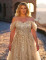 P256 Golden Ballgown with Flowers