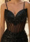 E780 Black Corset Gown with Straps