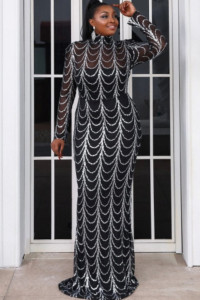 P006 Black and Silver Dress