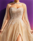 E742 Luxury Nude Beaded Ballgown