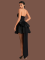 E746 Elegant Short Black Dress with Bow