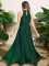 G002 Green Girls Evening Dress